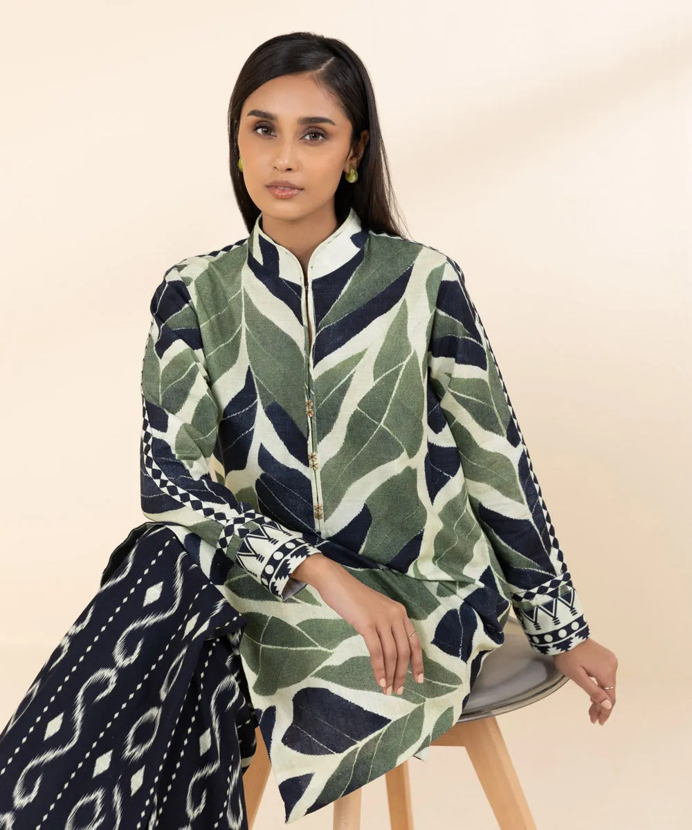 2 Piece - Printed Khaddar Suit