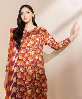 2 Piece - Printed Light Khaddar Suit