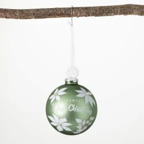 5.25"H Sullivans White Christmas Ball Ornament, Multicolored Christmas Ornaments