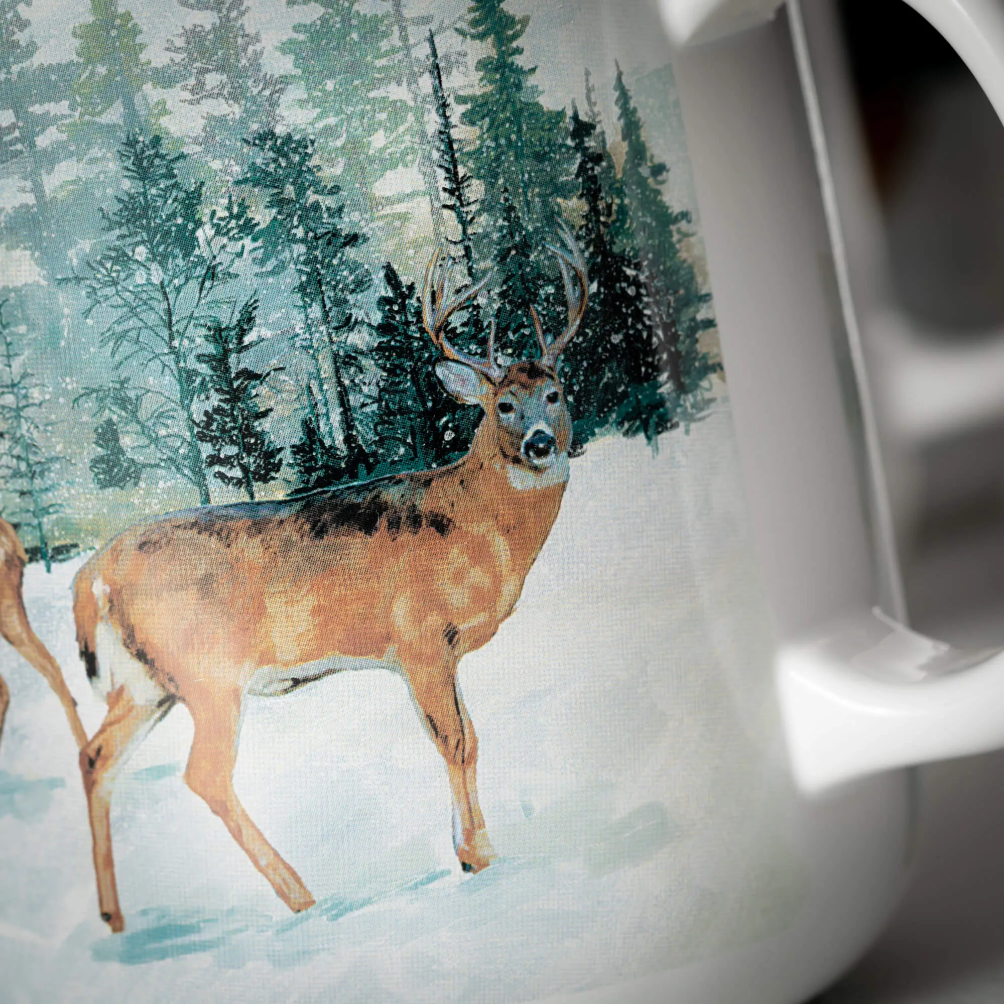 5"H Sullivans Forest Deer Scene Mug - Set of 4, Multicolored