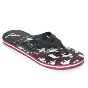 A-HA Casual Black Flip-Flops For Men AHA-26 By Liberty