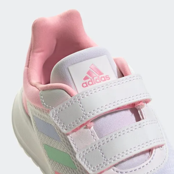 Adidas Kid's Tensaur Run Shoes - Cloud White / Blue Dawn / Beam Pink