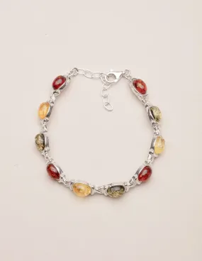 Amber Vintage Silver Bracelet