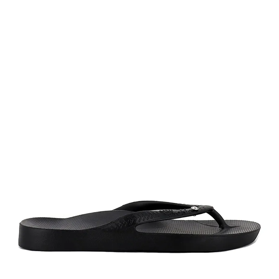 ARCH SUPPORT THONGS - BLACK CRYSTAL