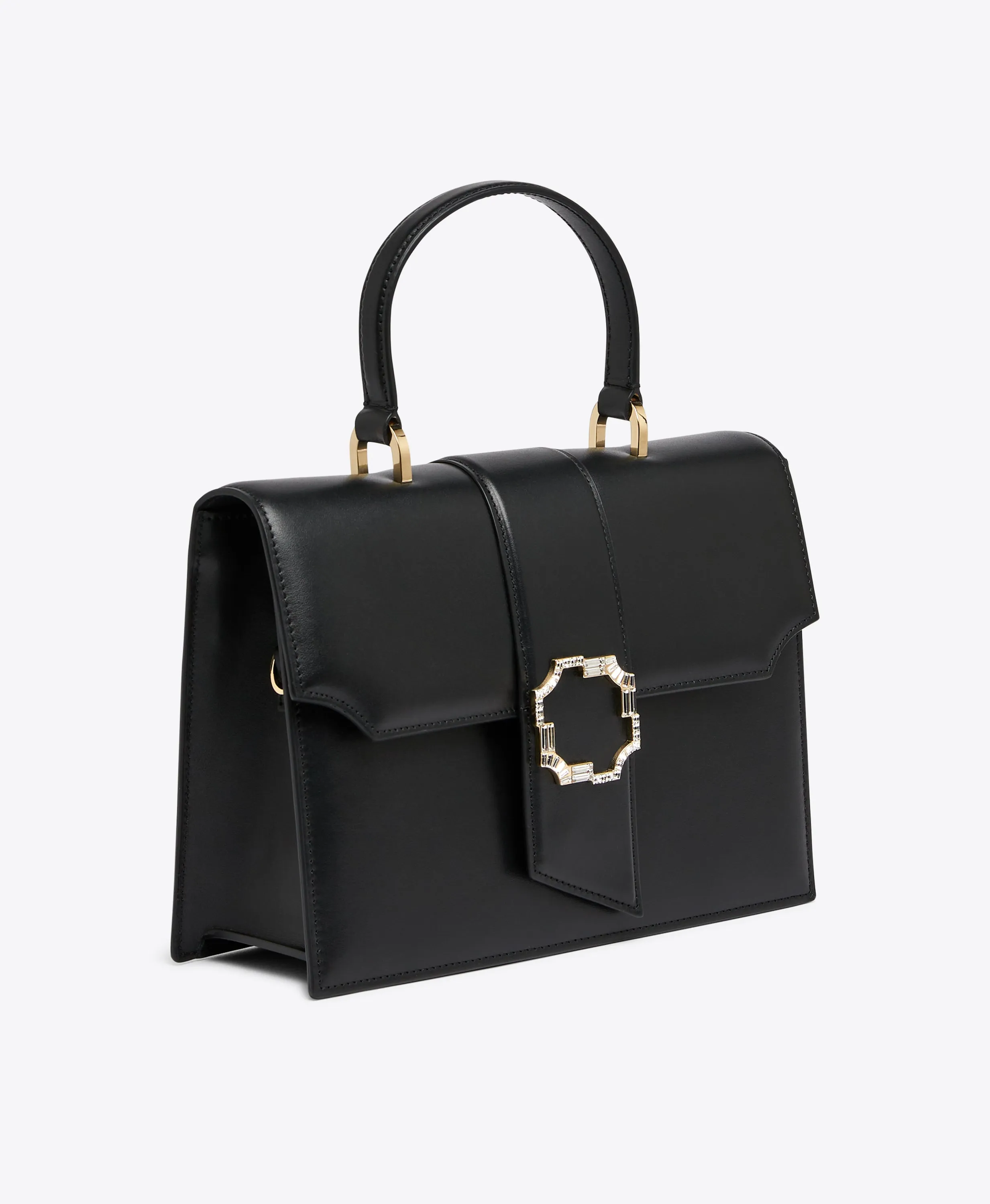 Audrey Black Leather Mini Handbag