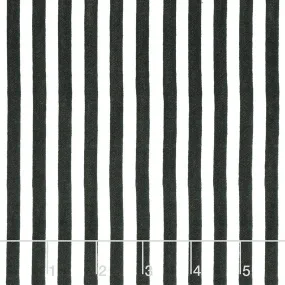 Be Mine Valentine - Candy Stripe Black Yardage