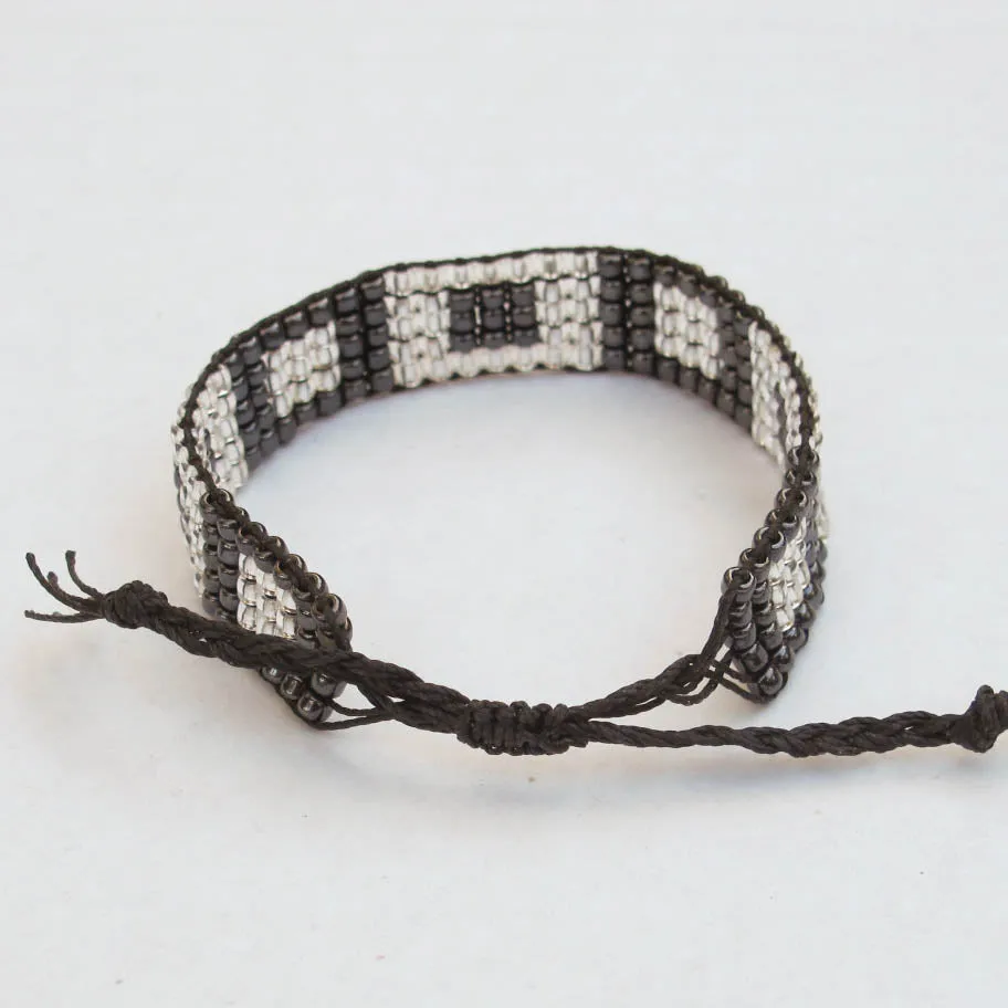 Bead-Woven Bracelet with Adjustable Clasp #4