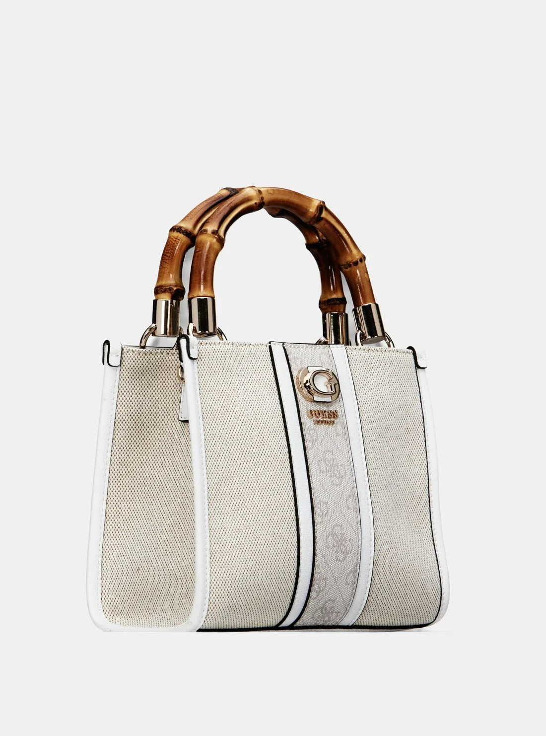 Beige Logo Kerima Bamboo Mini Tote