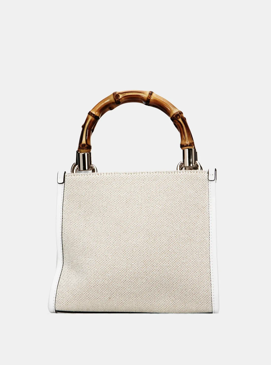 Beige Logo Kerima Bamboo Mini Tote