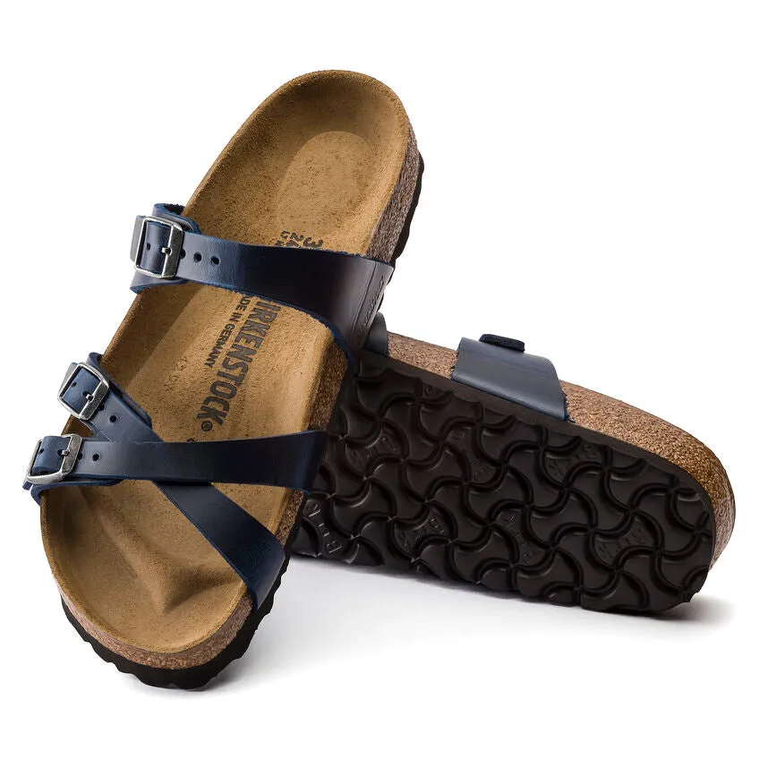 Birkenstock Women's Franca Oiled Leather (Blue - Regular Fit)