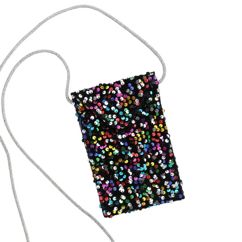 Bling Sequin Crossbody Cellphone Bag