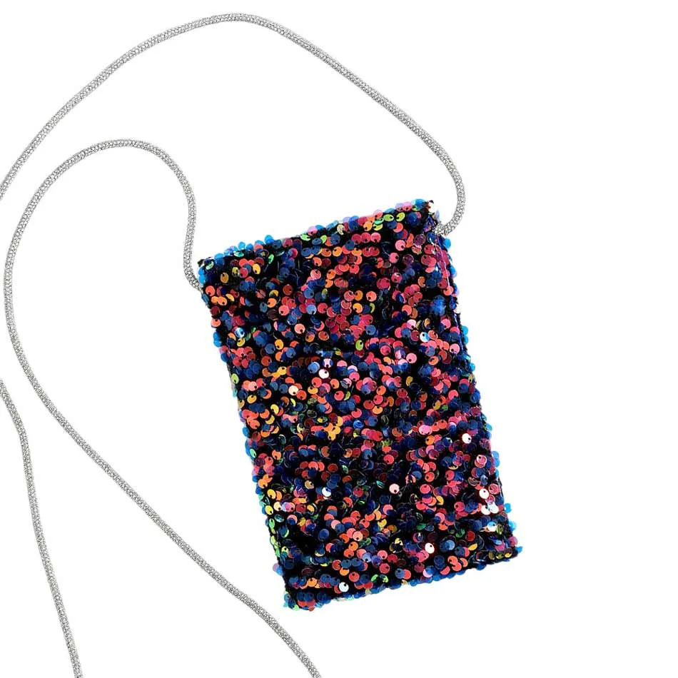 Bling Sequin Crossbody Cellphone Bag