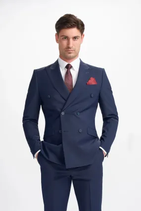 Bond - Men's Navy 2 Piece Double Breasted Suit