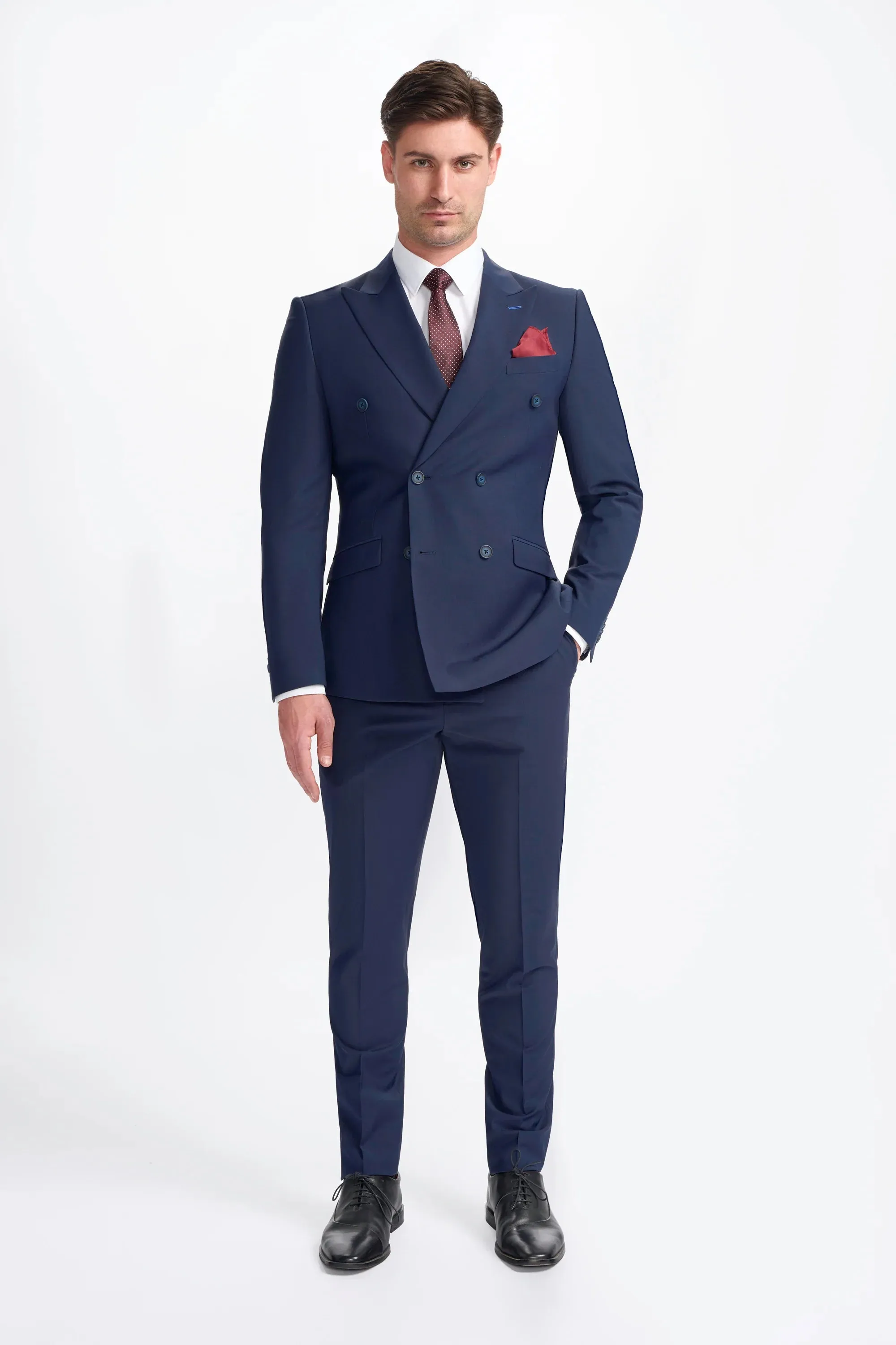 Bond - Men's Navy 2 Piece Double Breasted Suit