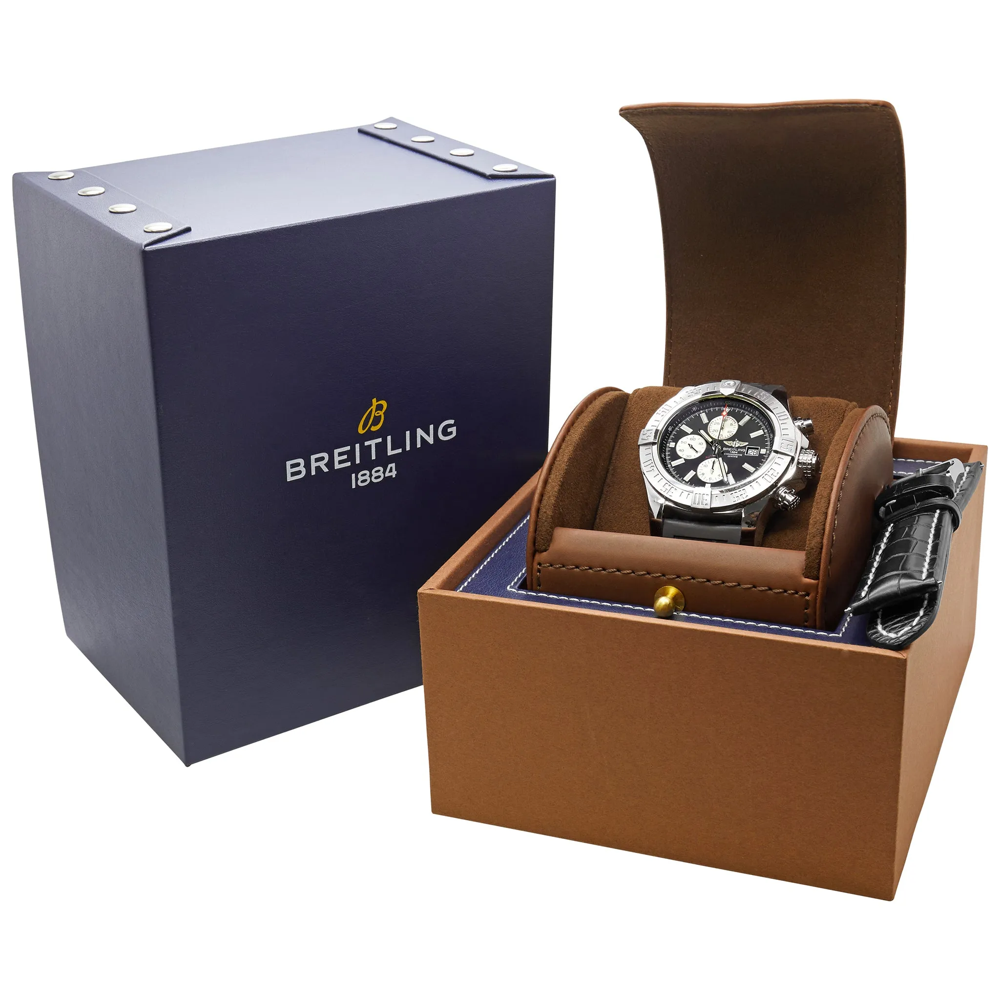 Breitling Super Avenger II A13371 Blue Dial Automatic Men's Watch