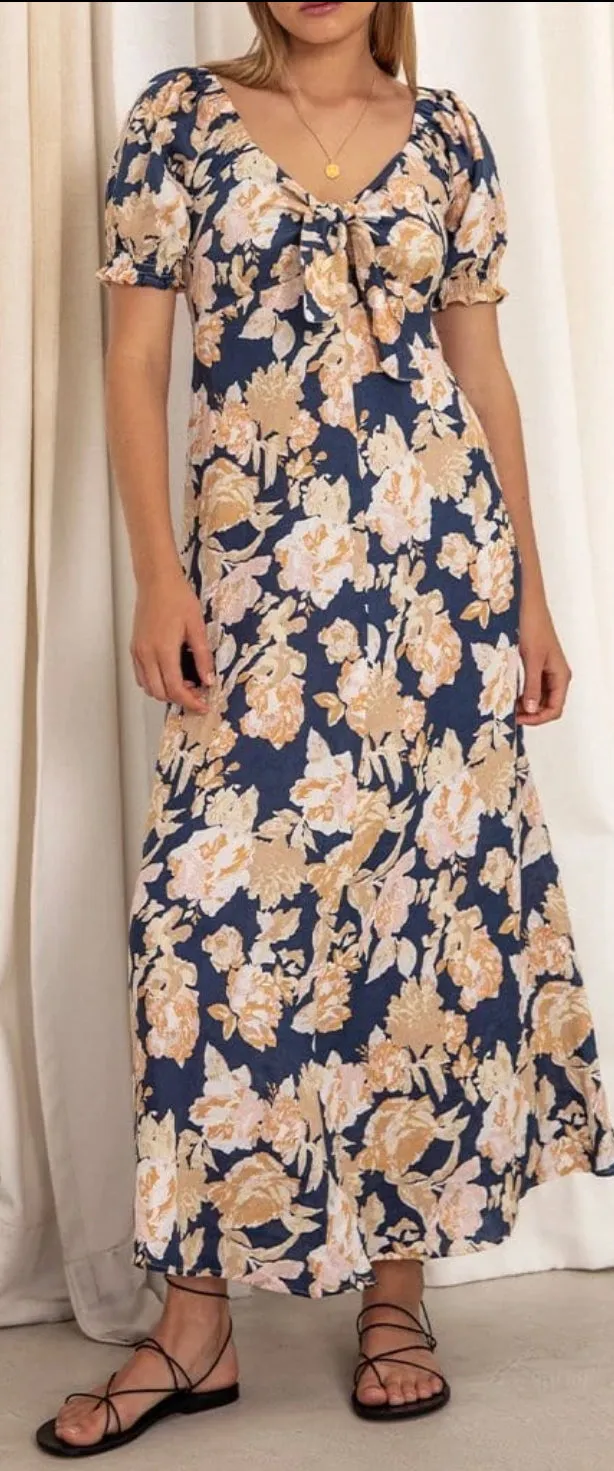 Briar Floral Linen Maxi Dress