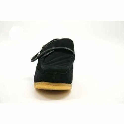 British Walkers Royal Old School Men's Black Leather and Suede Slip Ons