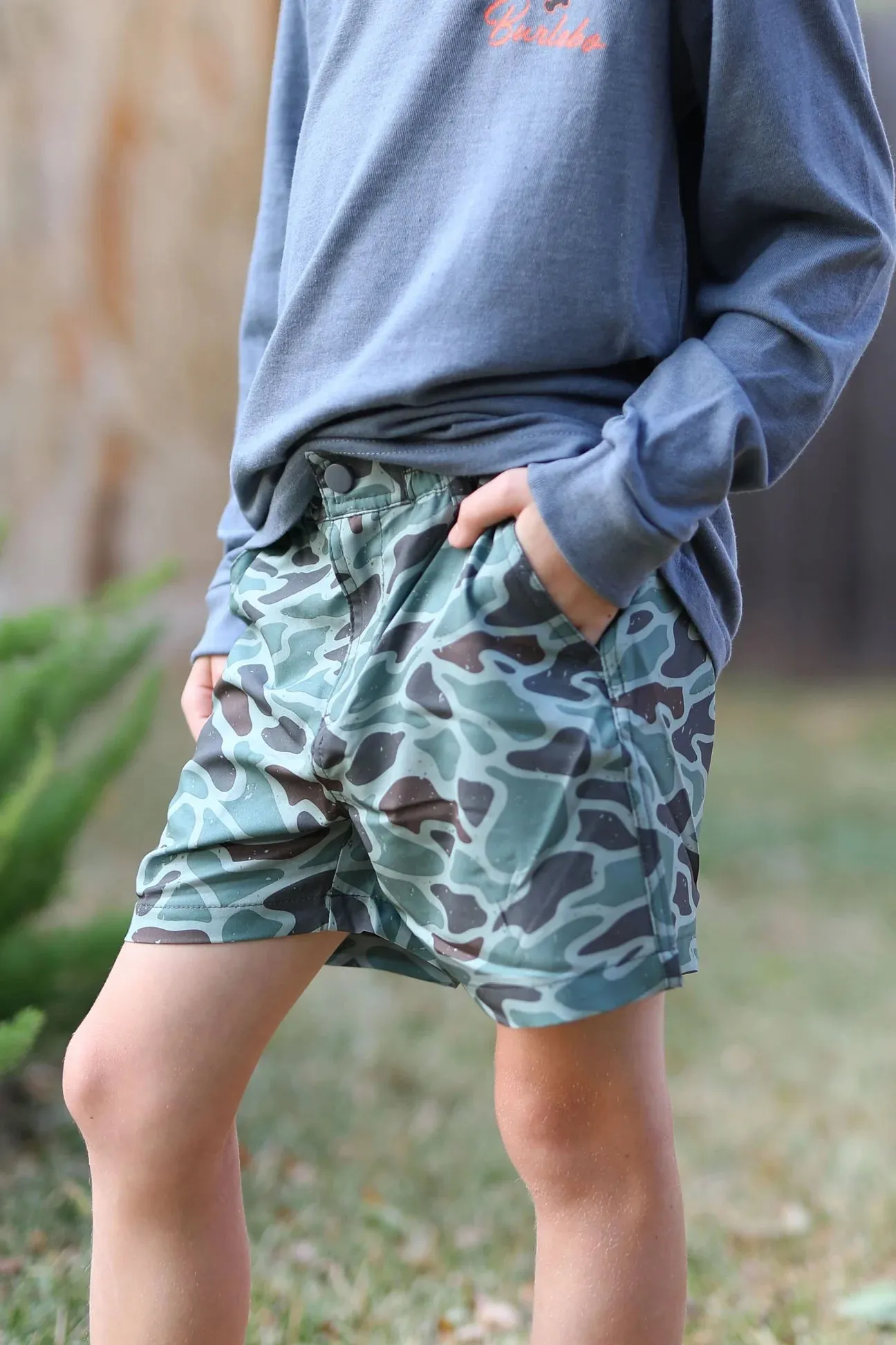 Burlebo Youth Everyday Shorts Retro Camo Duck