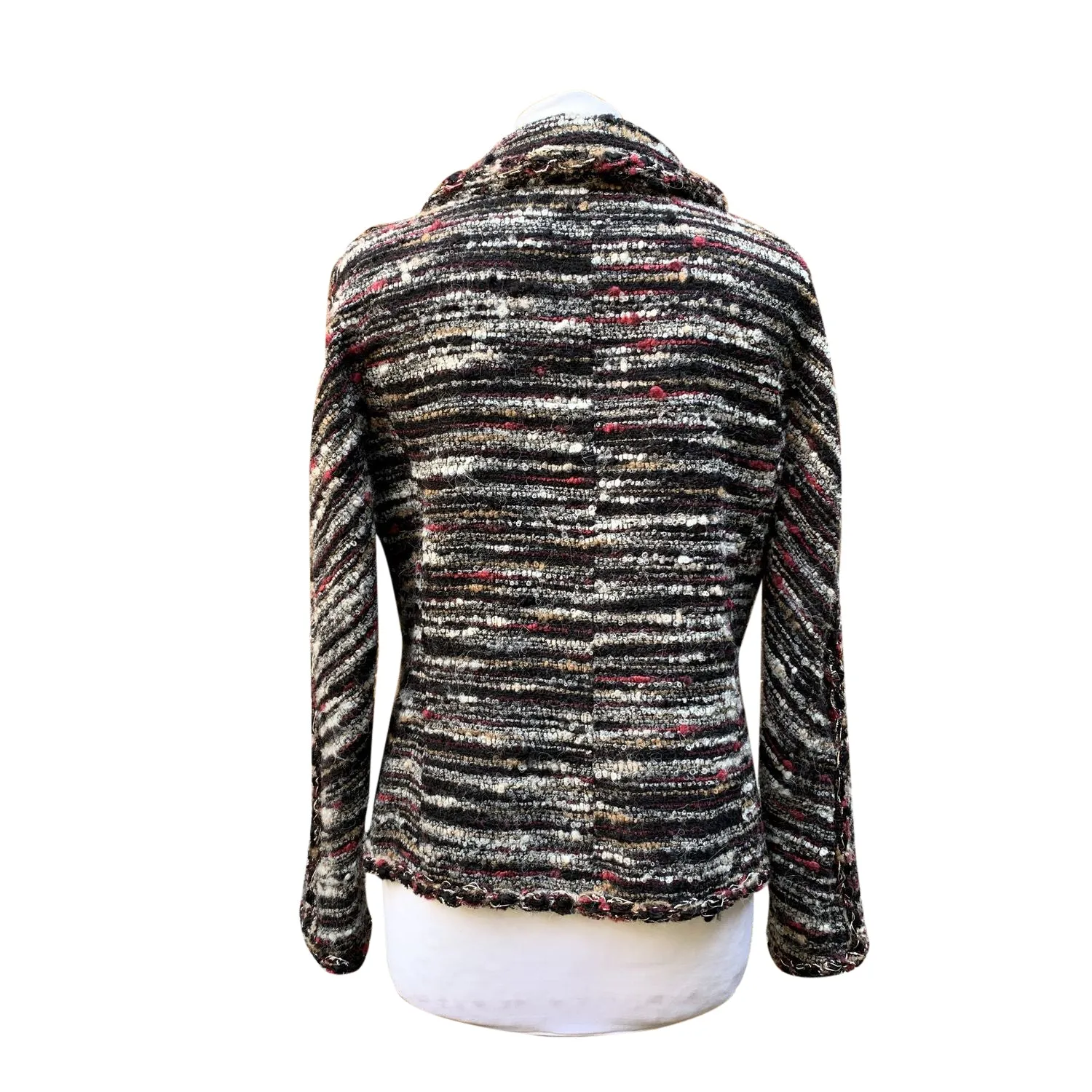 Chanel 2011 Multicolor Wool Jacket Cardigan Size 38 FR