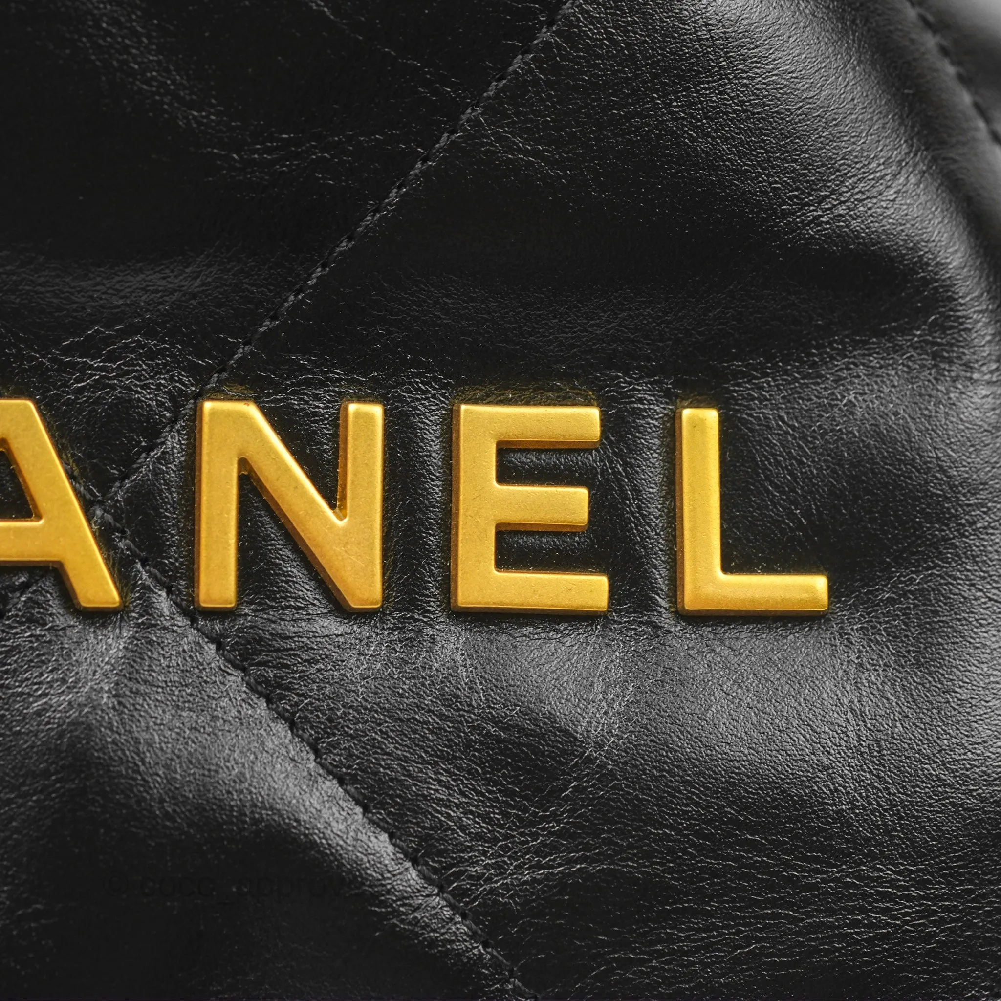 Chanel 22 Mini Bag Black Shiny Crumpled Calfskin