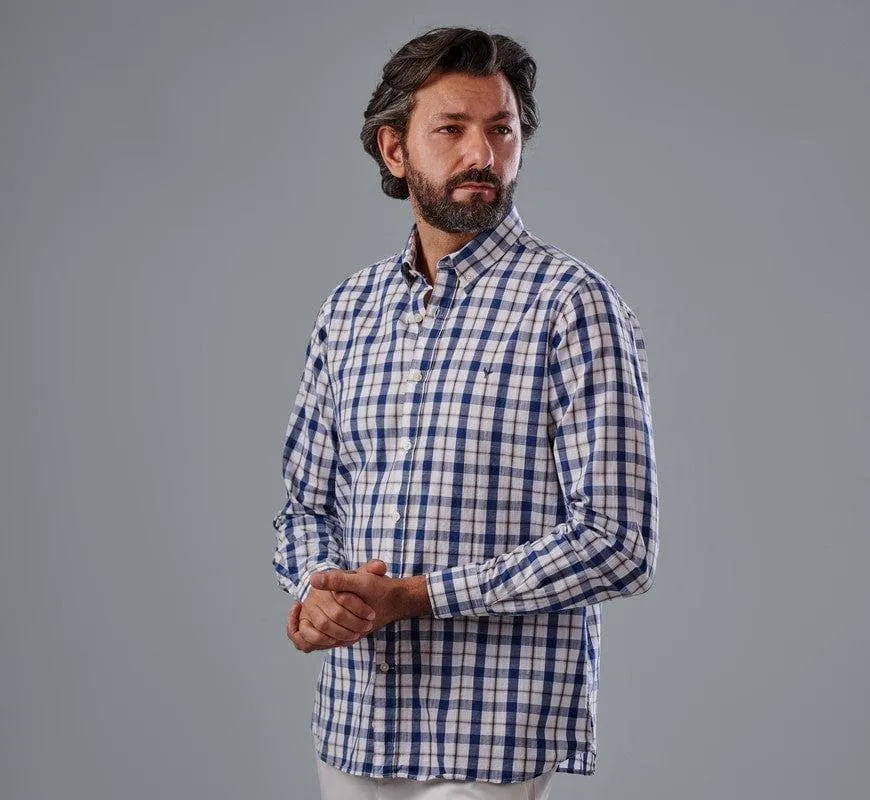 Checkered Shirt - NAVY