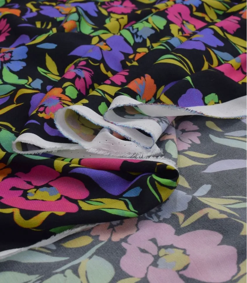 Cousette - Flowers Bloom Viscose Crepe Fabric