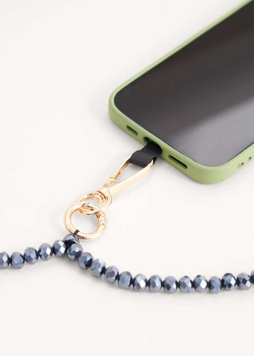 CRYSTAL LANYARD - BLUE BLACK