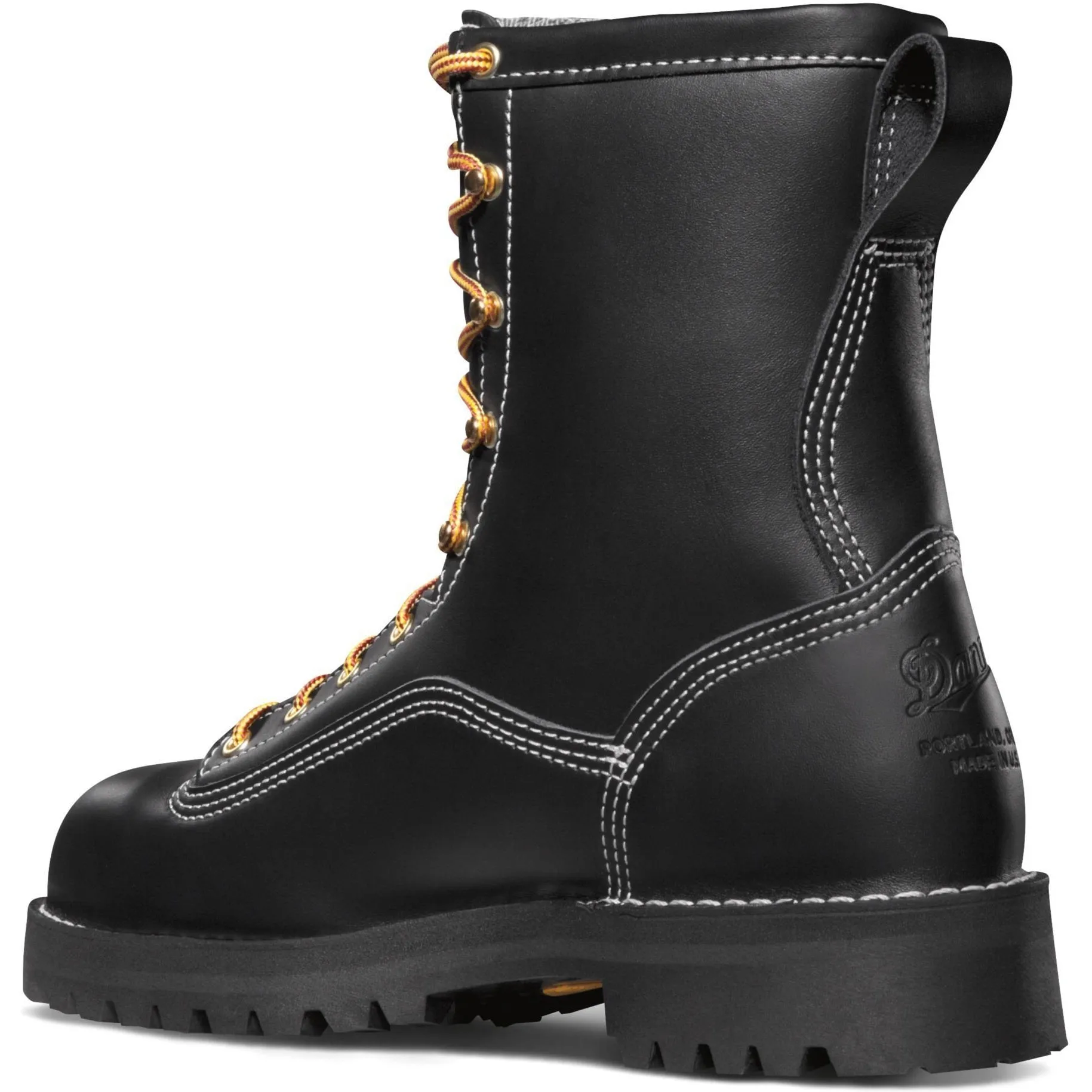 Danner Men's Rain Forest USA Made 8" Soft Toe WP Work Boot Black 11500