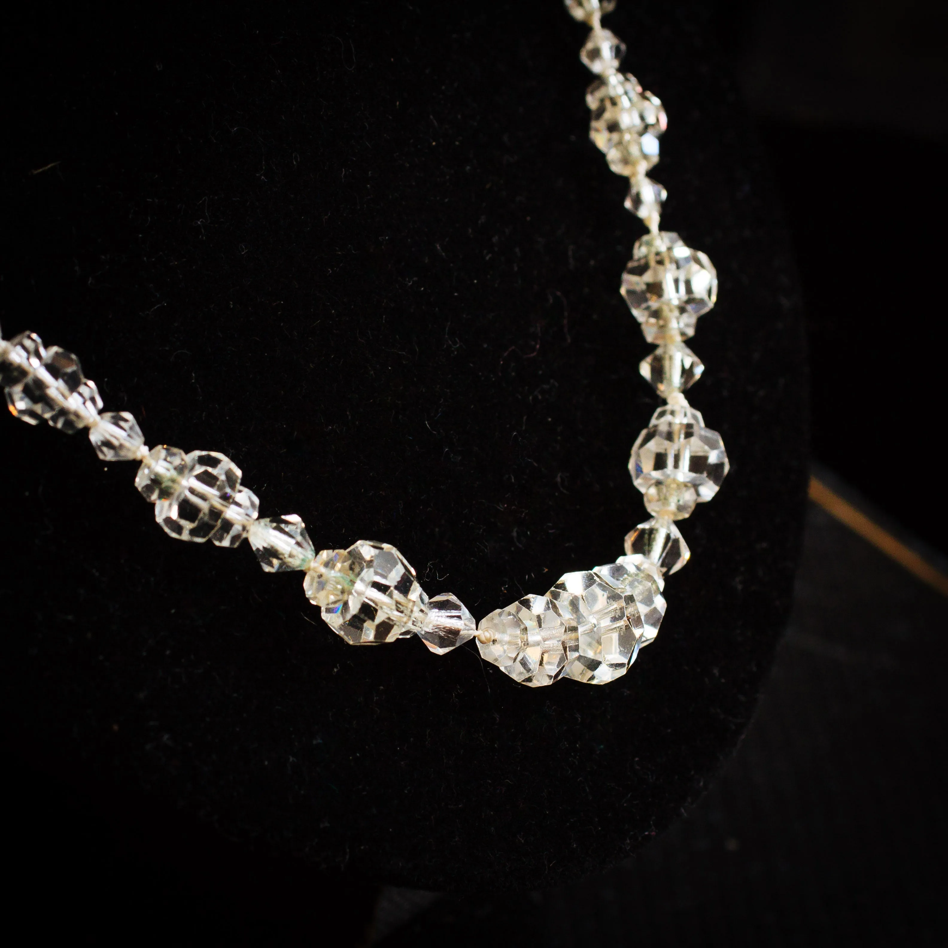 Delightful 1920's Rock Crystal Bead Necklace