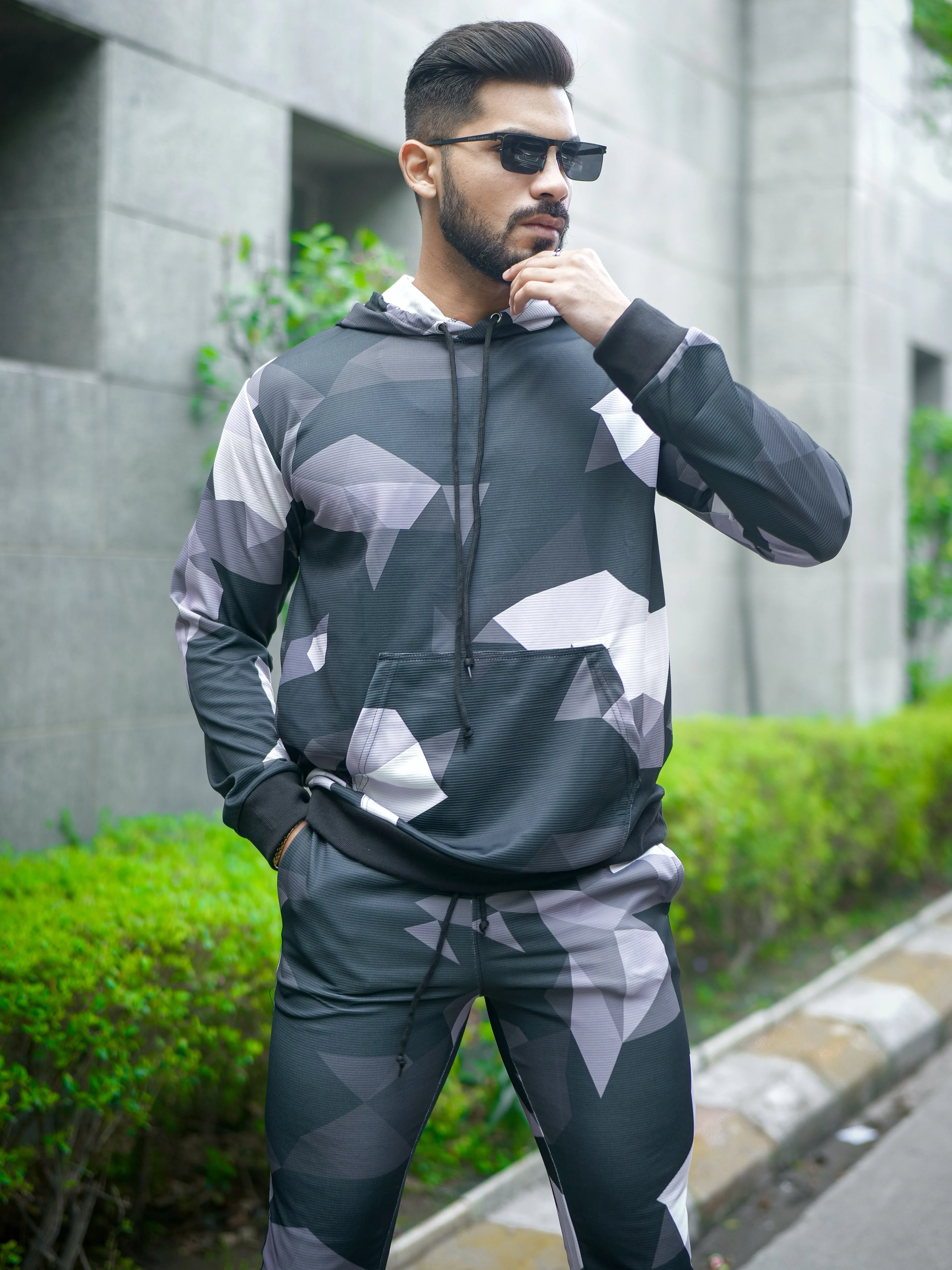 Digital Printed Abstract Green Tracksuit Co-Ords