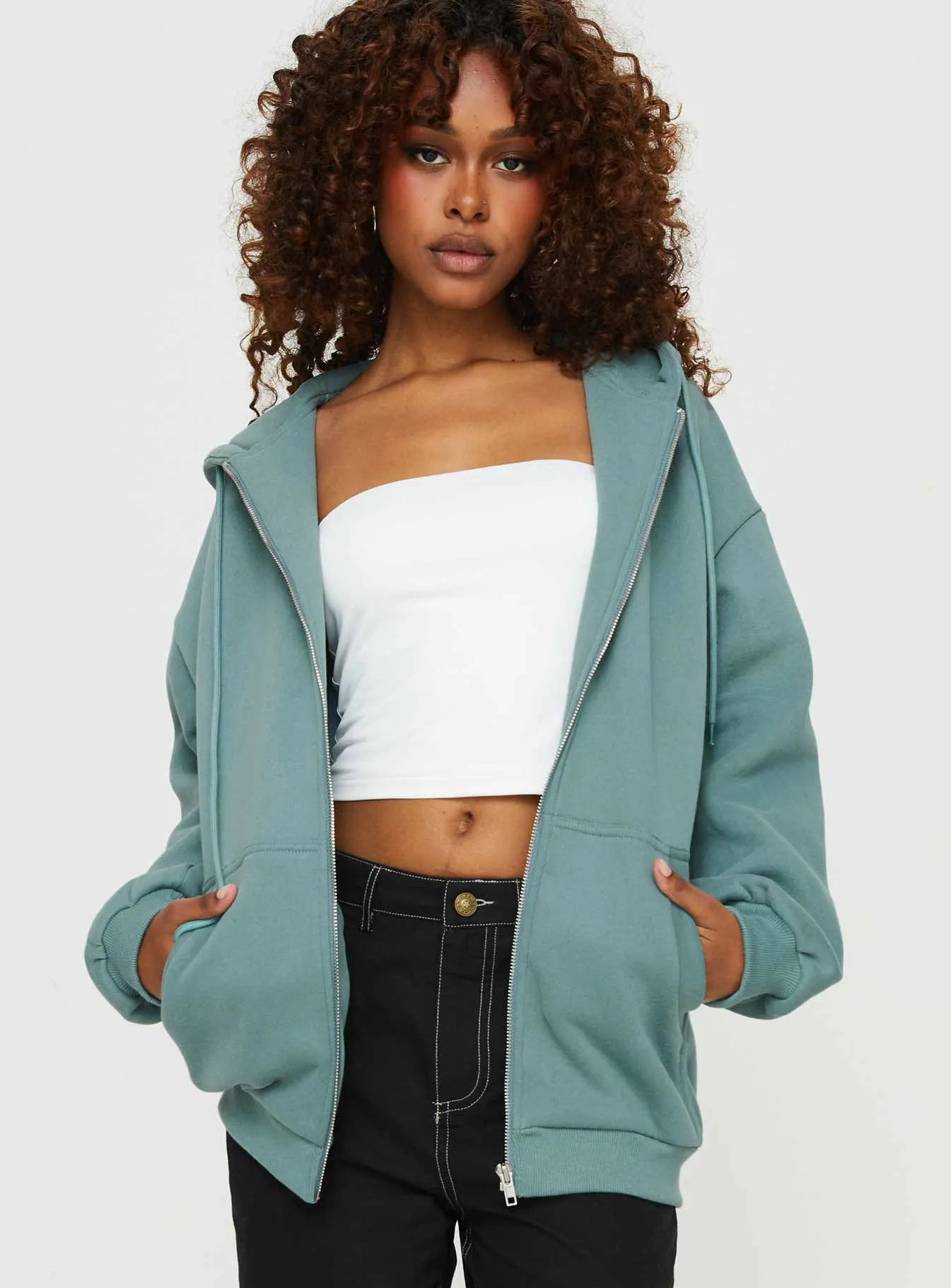 Florida Zip Up Sweatshirt Soft Sage