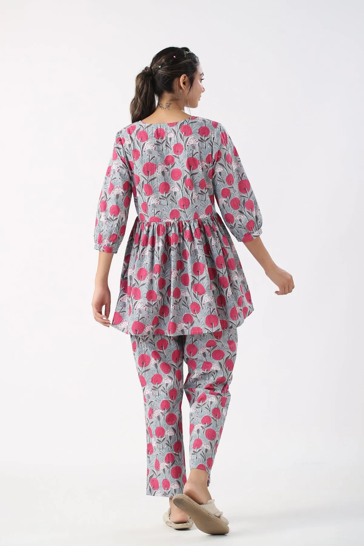 Garden Gala Cotton Loungewear Set