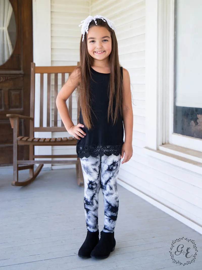 Girl's Soft Seeker Smoke Tie-Dye Leggings