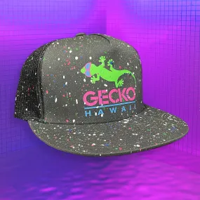 Glow-In-The-Dark Splatter Grey Snapback Hat (LIMITED)