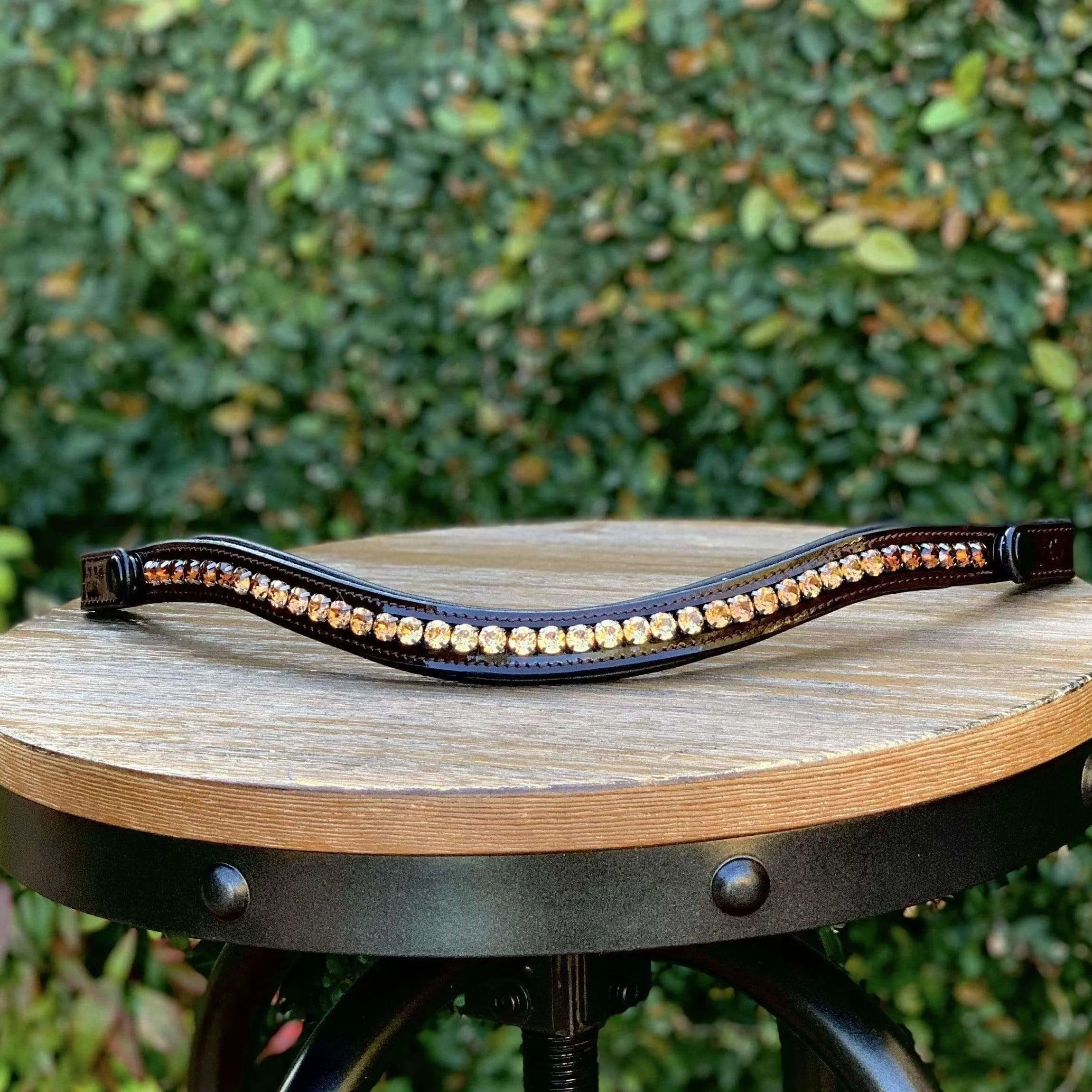 Halter Ego® Crystal Patent Browband - Caramel Honey