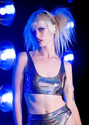 Hologram Mini Swim Tank in Silver