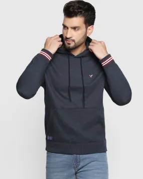 Hoodie Navy Solid Sweatshirt - Cameron