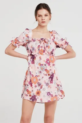 Iris Cutout Back Floral Dress