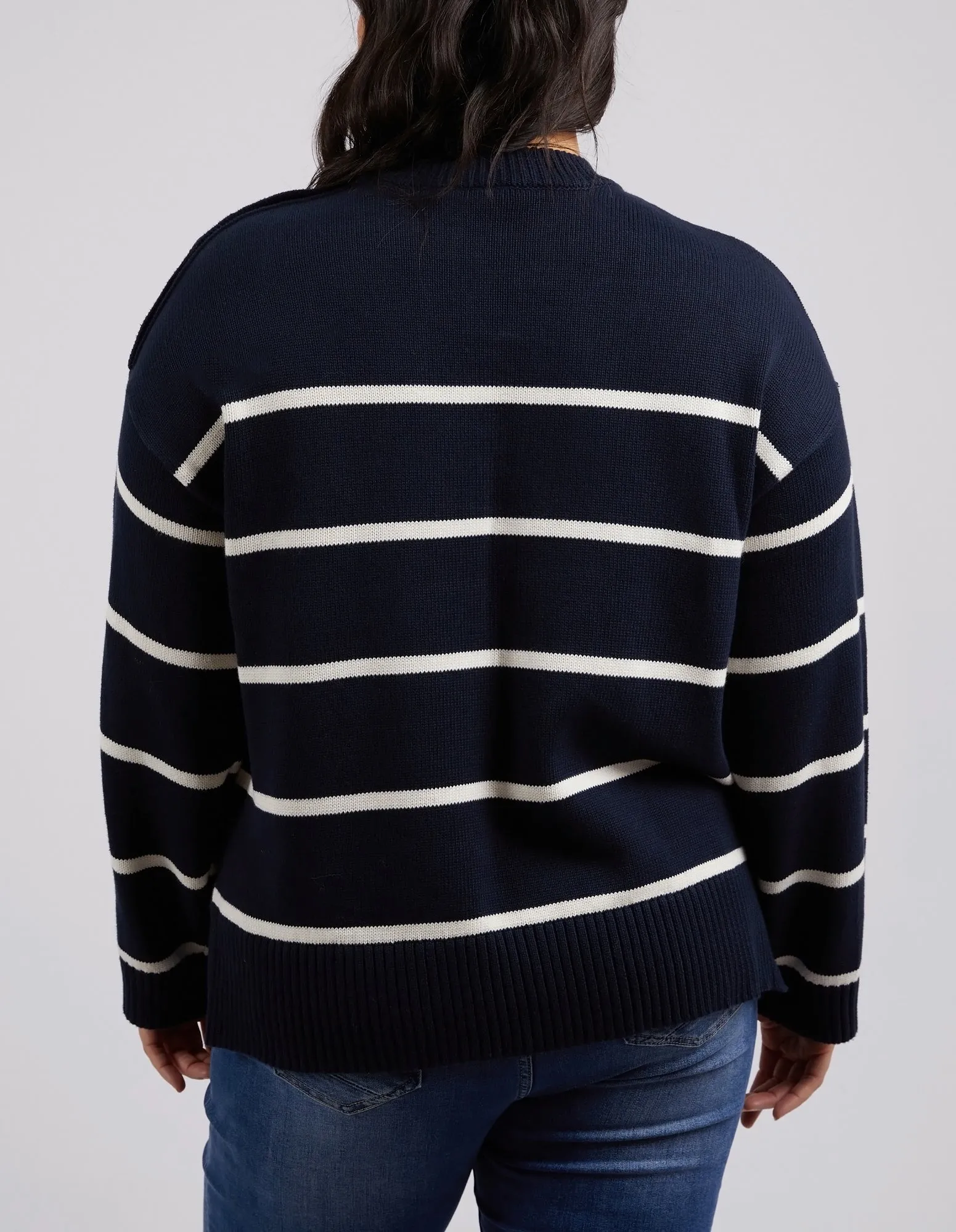 Iris Knit Navy & White Stripe