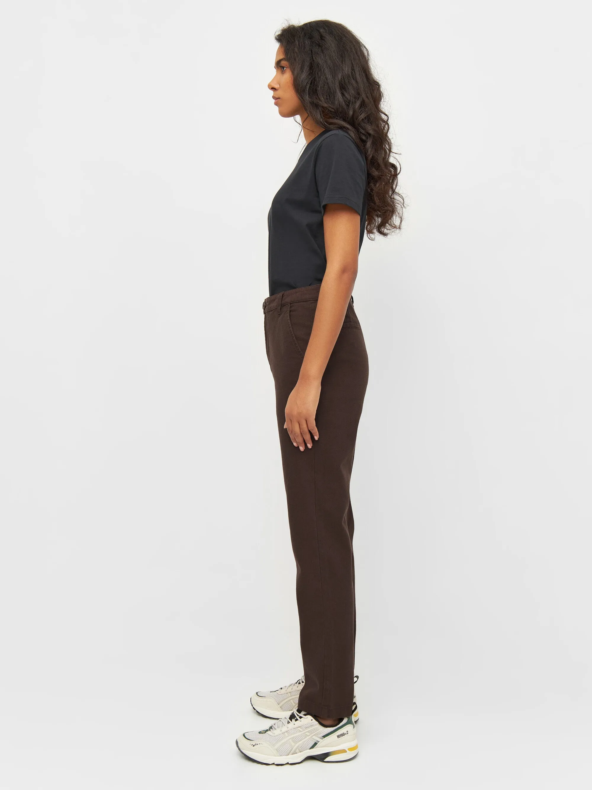 IRIS mom mid-rise chino - Chocolate Plum