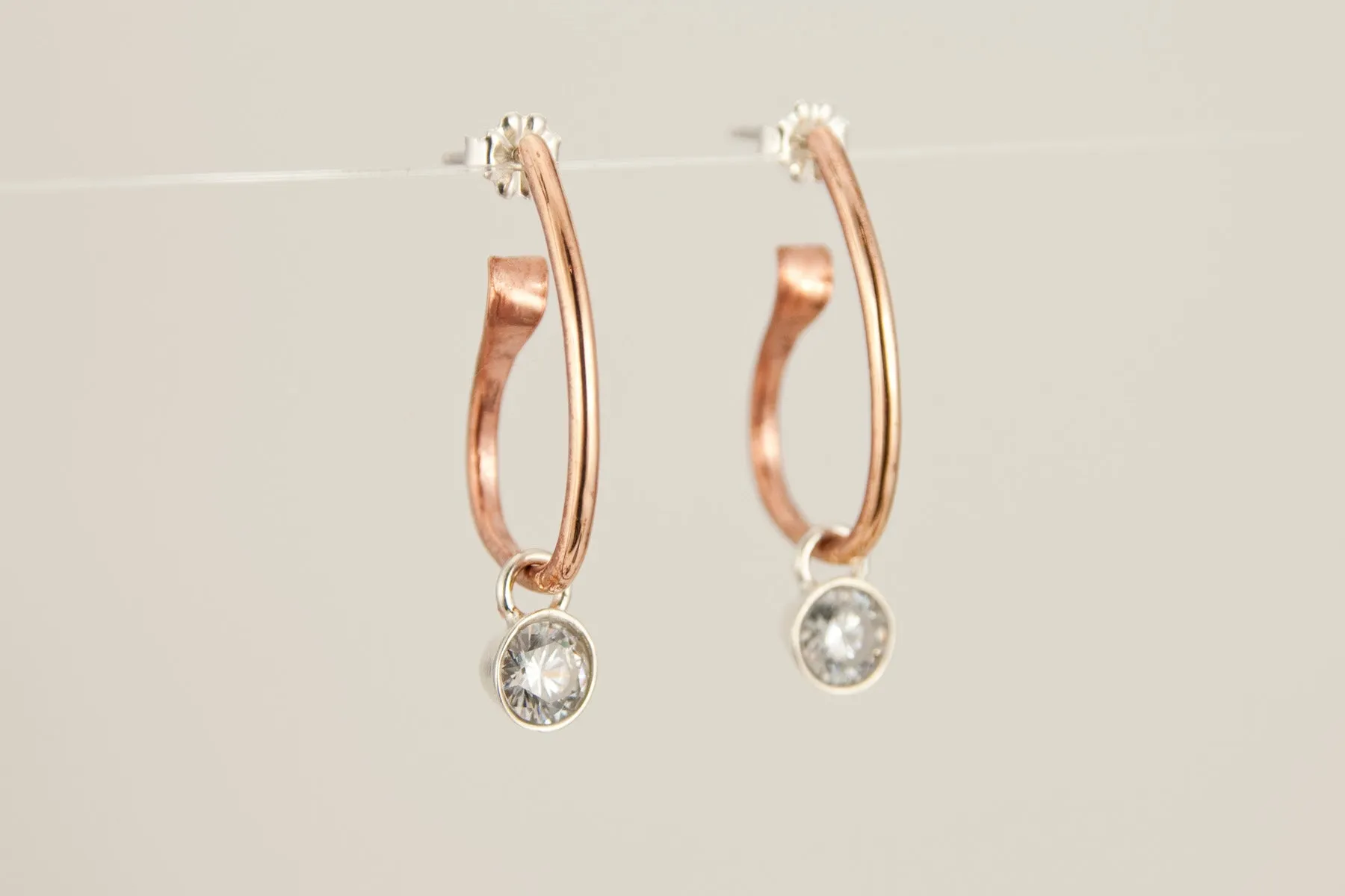 Kick Pleat With Bling Earrings