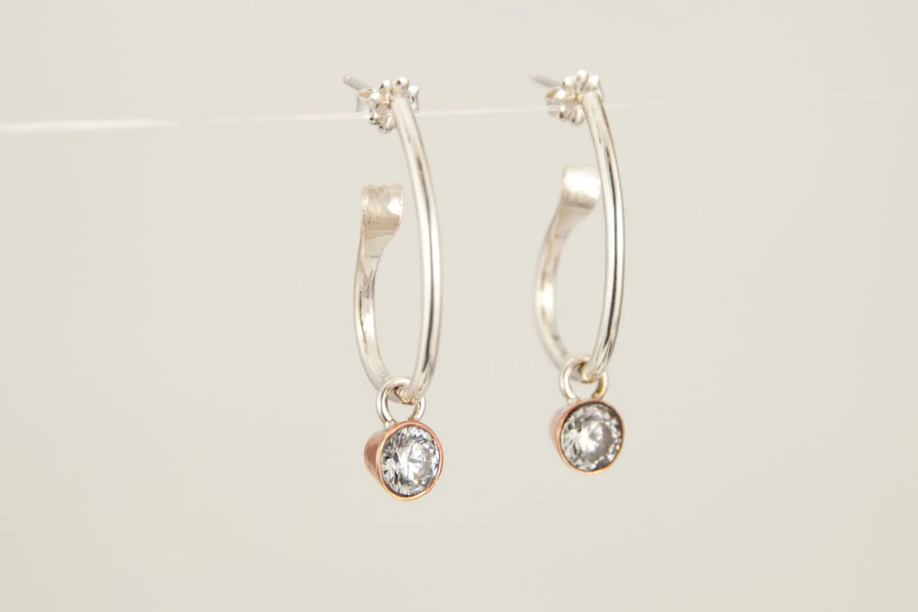 Kick Pleat With Bling Earrings