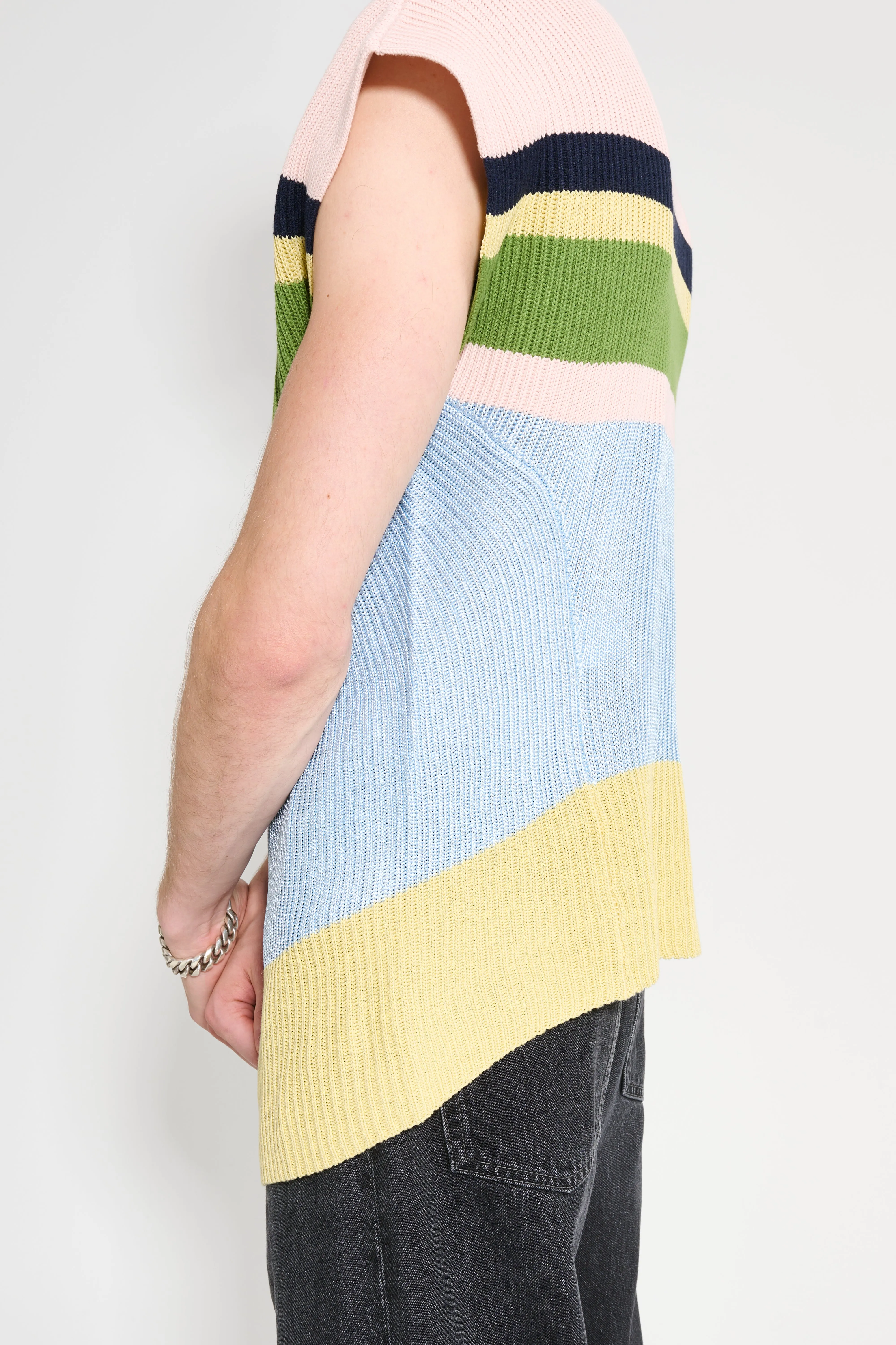 Kiko Kostadinov Essick Stripe Sleeveless Pink / Sky Blue