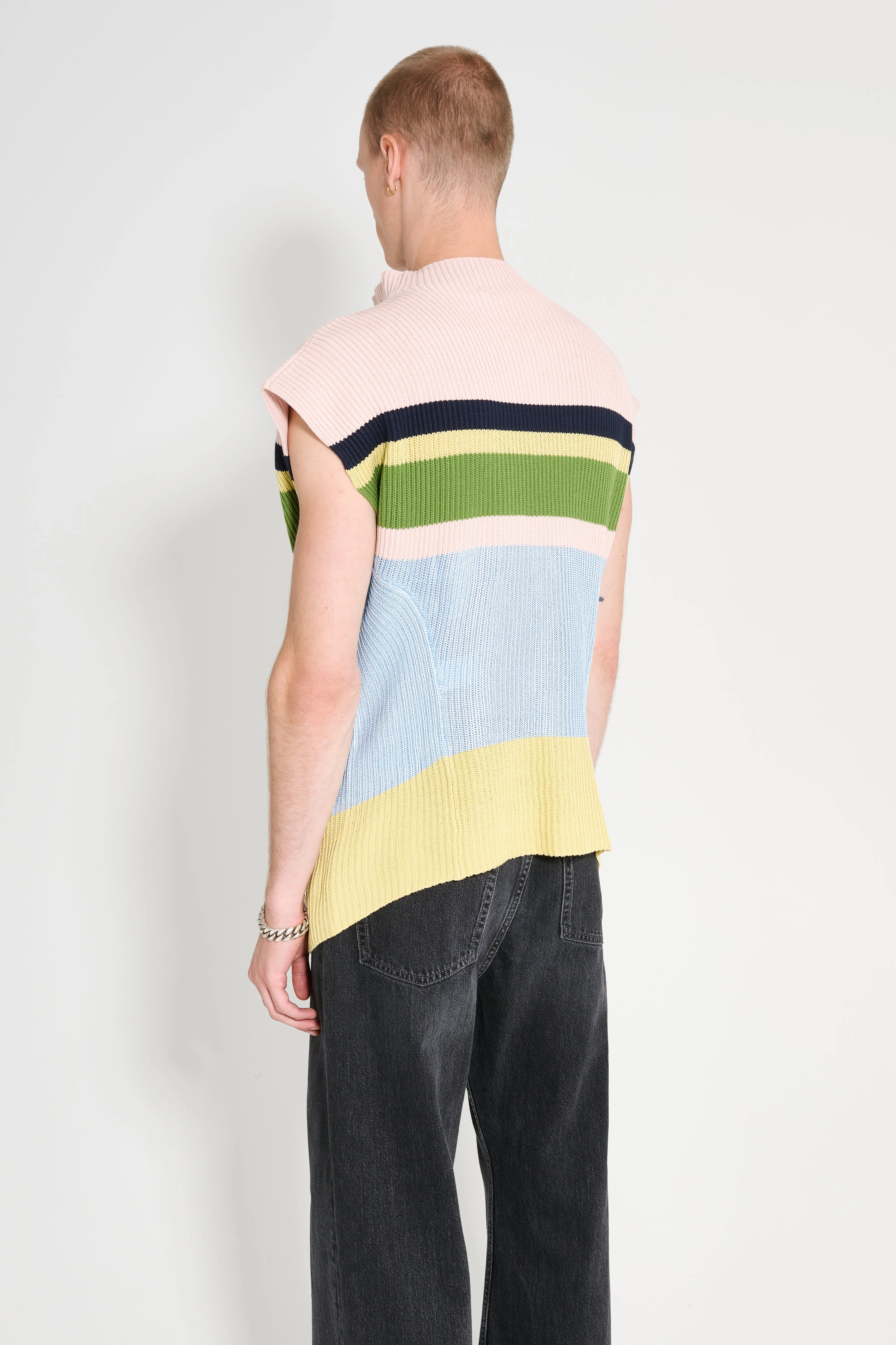 Kiko Kostadinov Essick Stripe Sleeveless Pink / Sky Blue