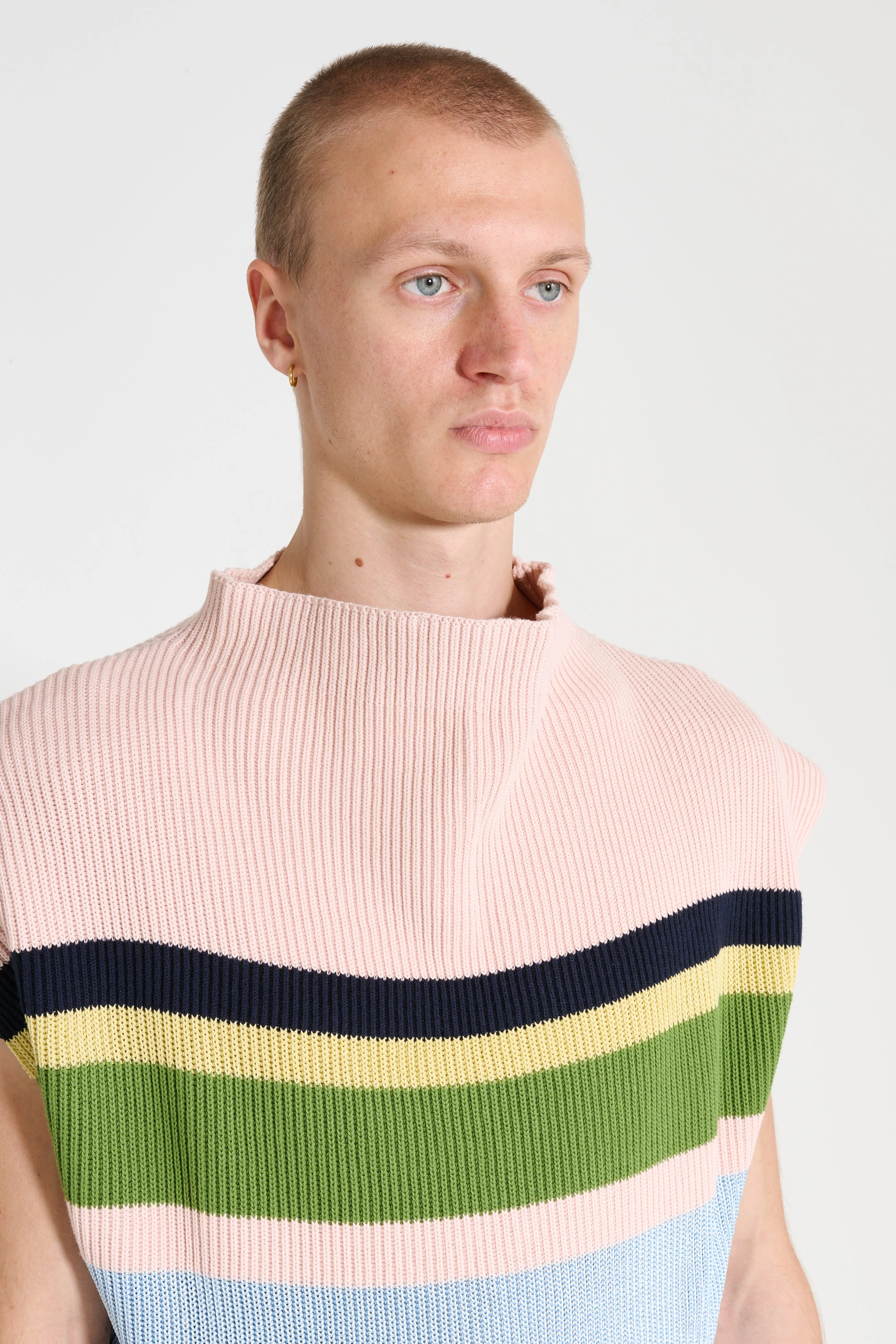 Kiko Kostadinov Essick Stripe Sleeveless Pink / Sky Blue