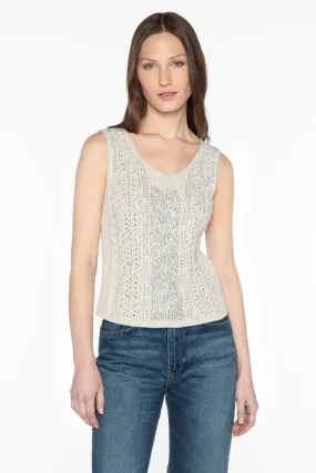 Kinross Cashmere Crystal Cable Tank