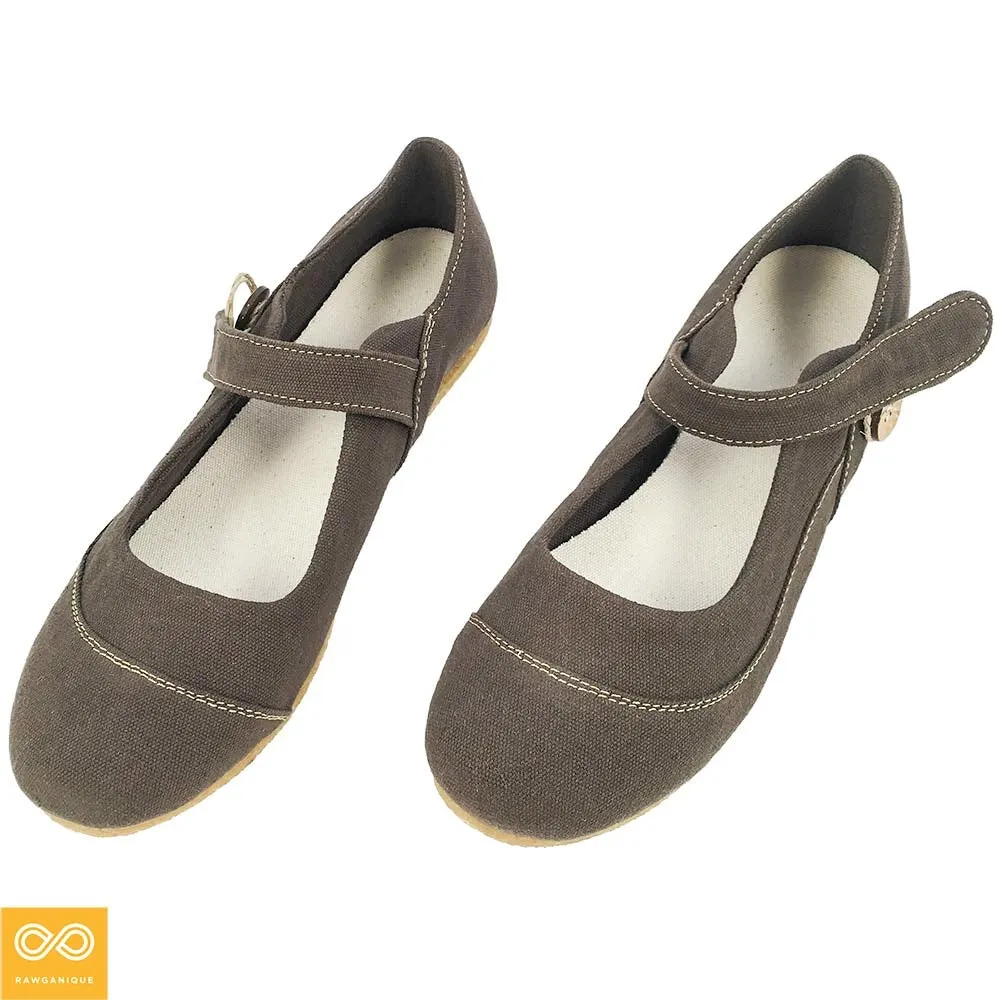 Ladies' Organic Cotton Ballet Flats With Natural Rubber Sole (STUTTGART)