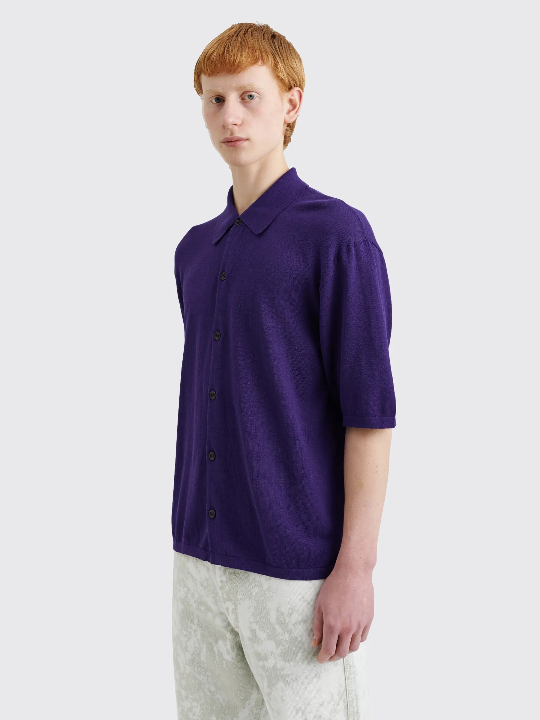 Lemaire Polo Shirt Purple Iris