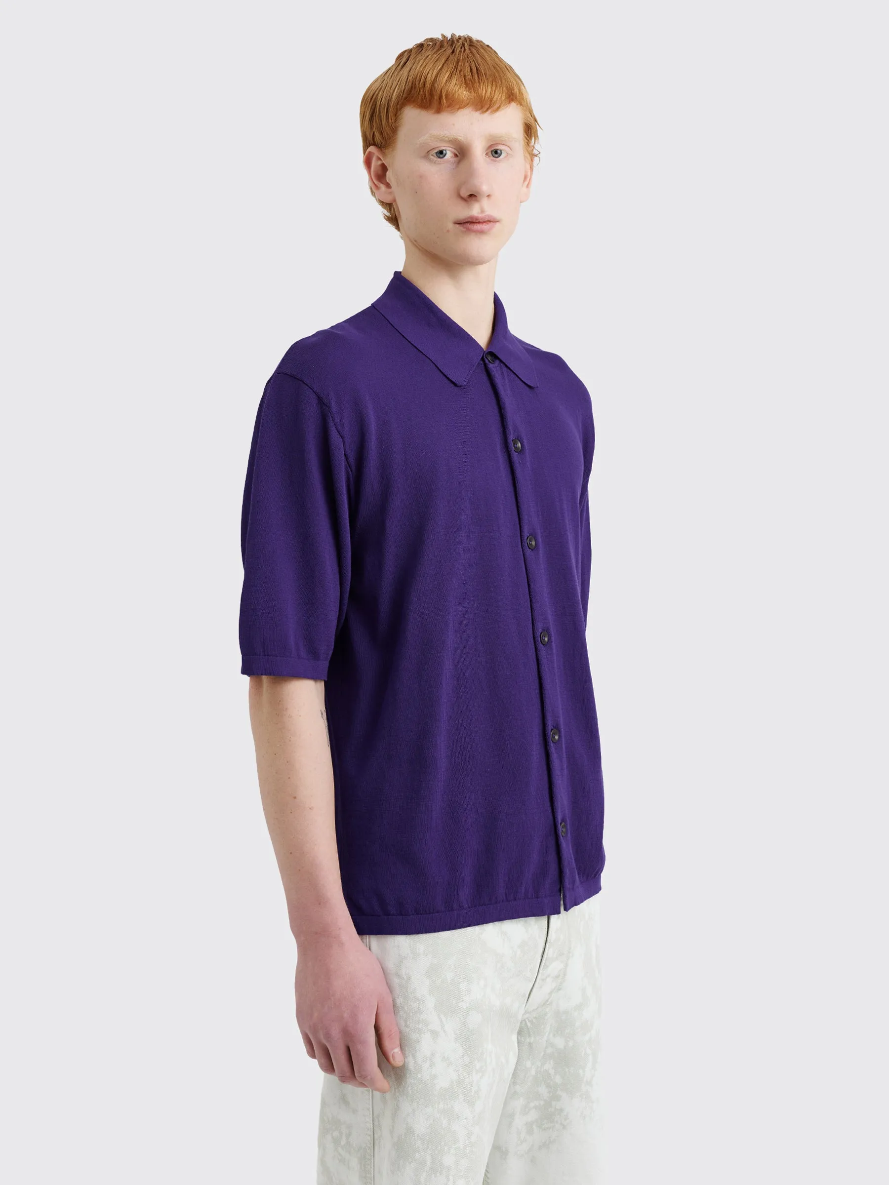 Lemaire Polo Shirt Purple Iris