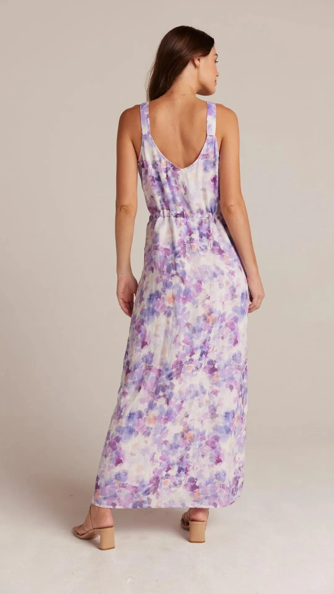 Linen Button Front Dress - Iris Floral